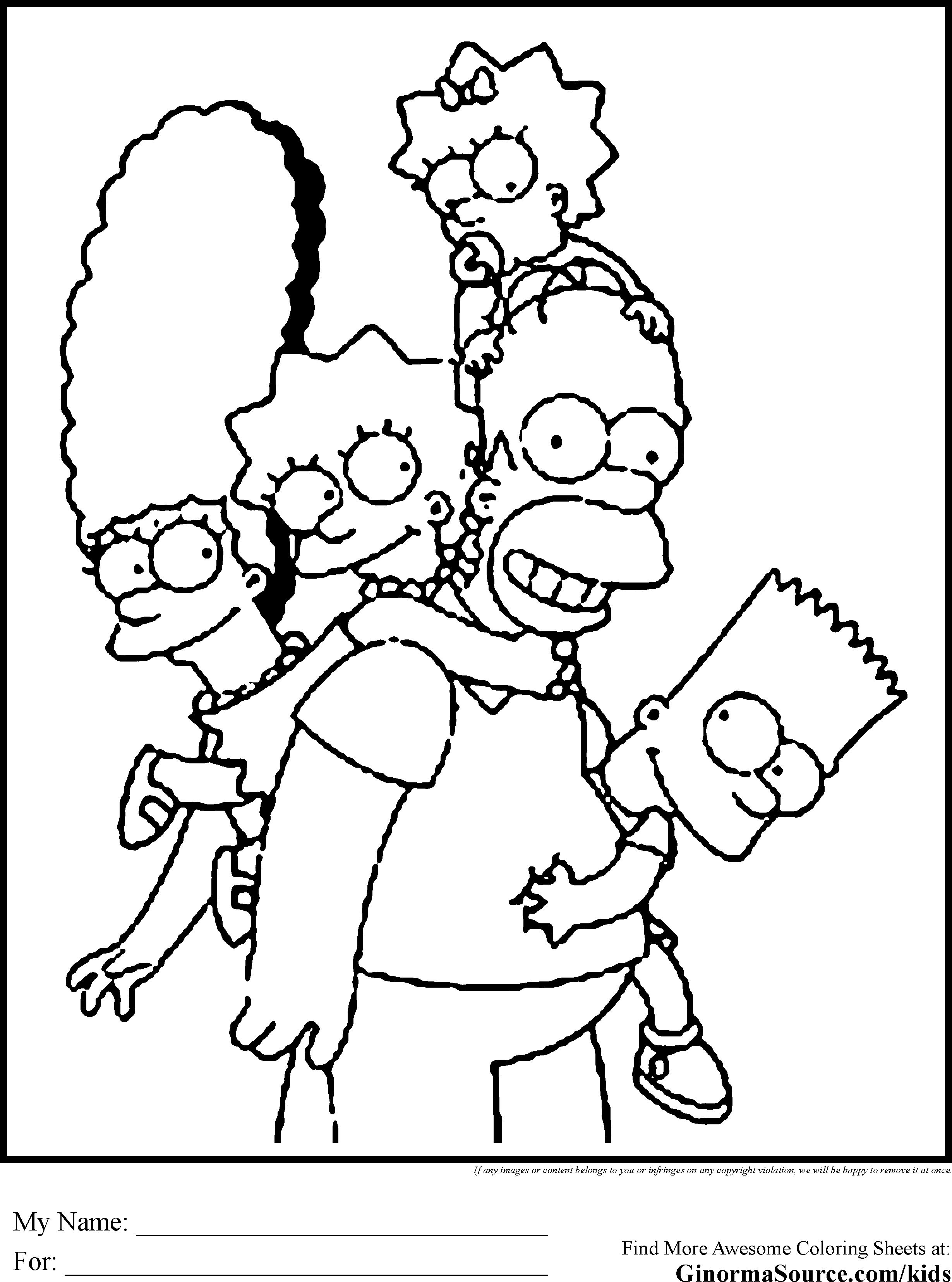 2459x3310 The Simpsons Coloring Pages To Print