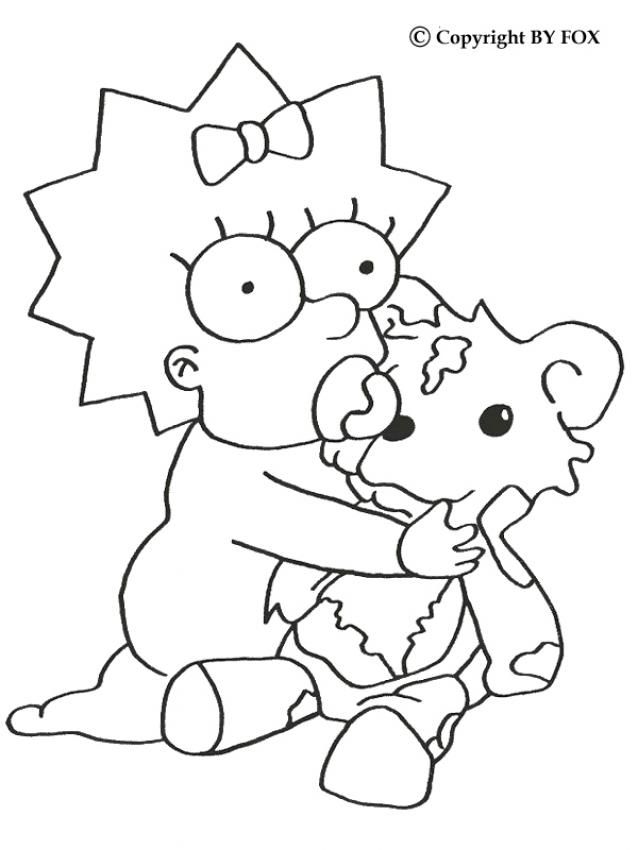 638x850 Cute Maggie Simpson Coloring Pages Cute Coloring Pages Easy
