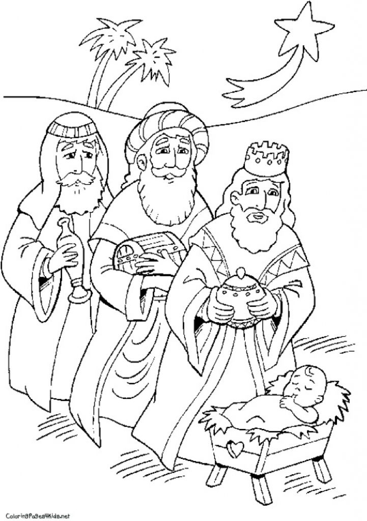 721x1024 8 Pics Of Nativity Wisemen Coloring Pages Ba Jesus Manger