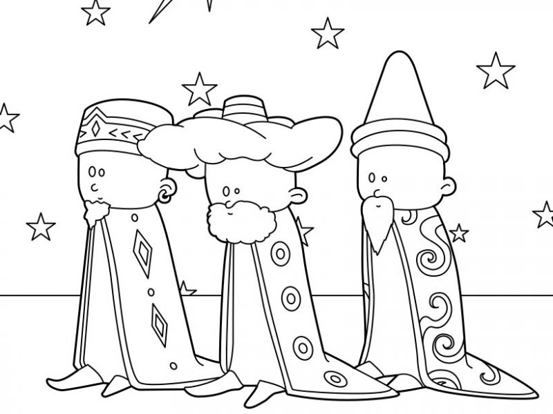 800x600 Amazing Design 3 Wise Men Coloring Page Three Wise Men Coloring