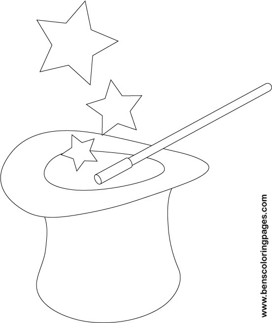 Magic Hat Coloring Pages 552x655 Magic Hat Coloring Pages