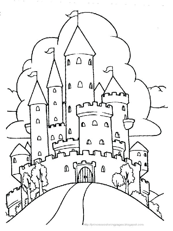 600x802 Castle To Color