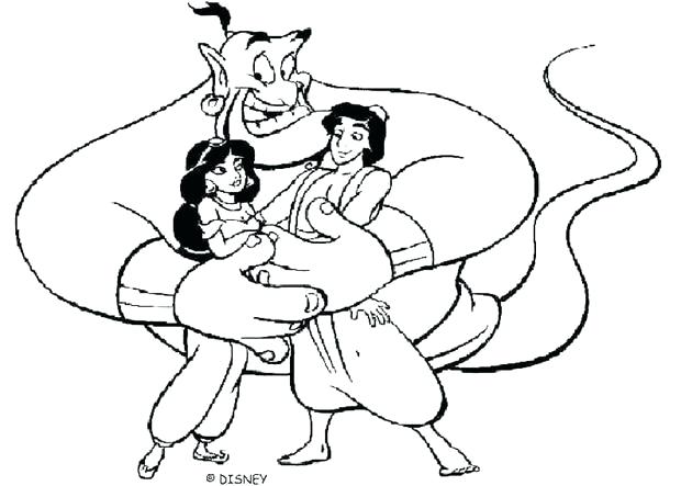 Alladin Coloring Pages Palace The Genie And Jasmine Coloring Page 620x443 Alladin Coloring Pages Palace The Genie And Jasmine Coloring Page