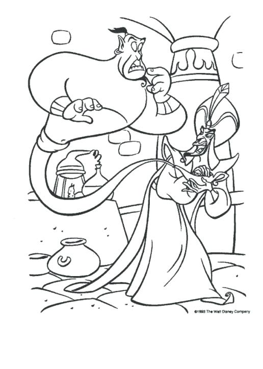 Jafar Coloring Pages The Genie And Coloring Pages Throughout 516x723 Jafar Coloring Pages The Genie And Coloring Pages Throughout