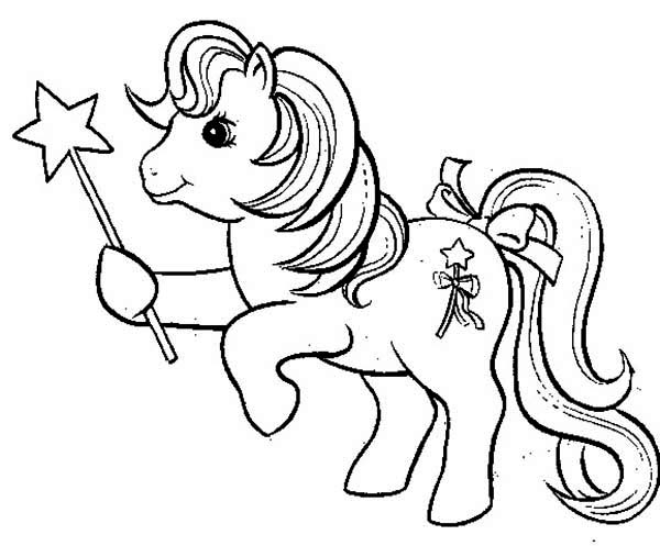 600x497 My Little Pony Rarity And Magic Wand Coloring Page