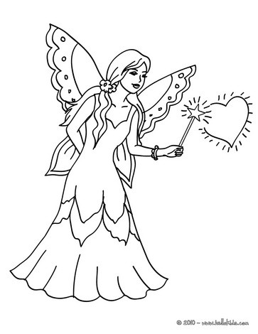 363x470 Fairy Magic Wand Coloring Pages