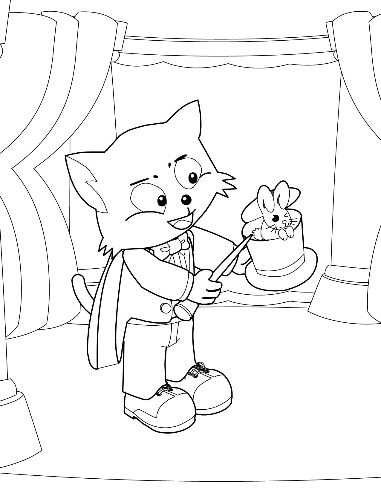 Magician Coloring Page 1275x1650 Magician Coloring Page