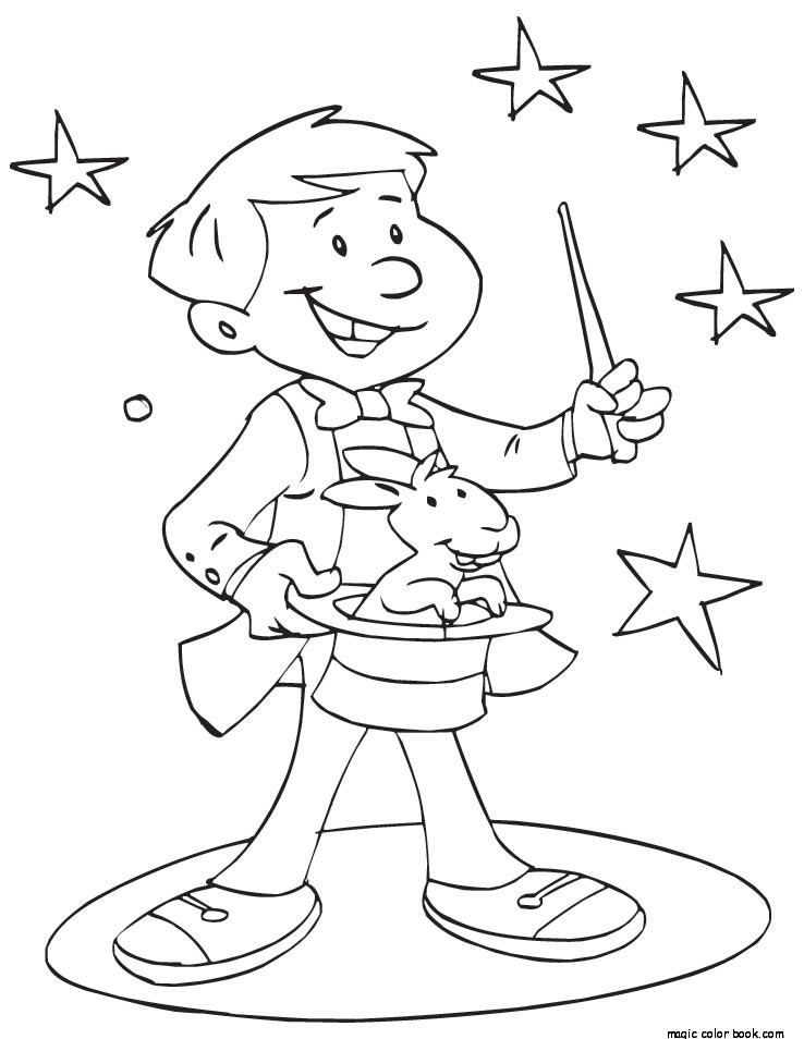 Magician Coloring Pages 738x954 Magician Coloring Pages