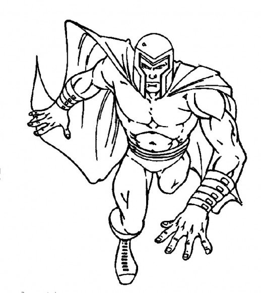 518x581 Magneto The Enemy Of X Men Members Coloring Pages