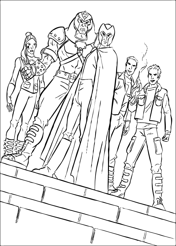 567x794 Magneto Coloring Pages