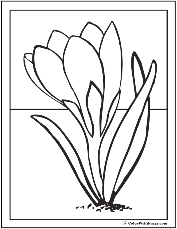 Spring Flowers Coloring Page Customizable Printables 590x762 Spring Flowers Coloring Page Customizable Printables