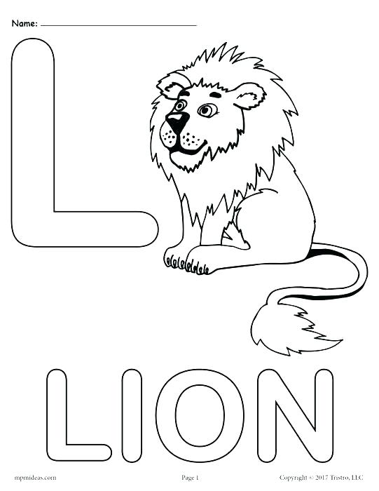 541x700 Letter L Coloring Page