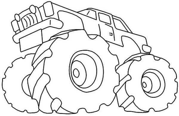 600x388 Madusa Monster Truck Coloring Page