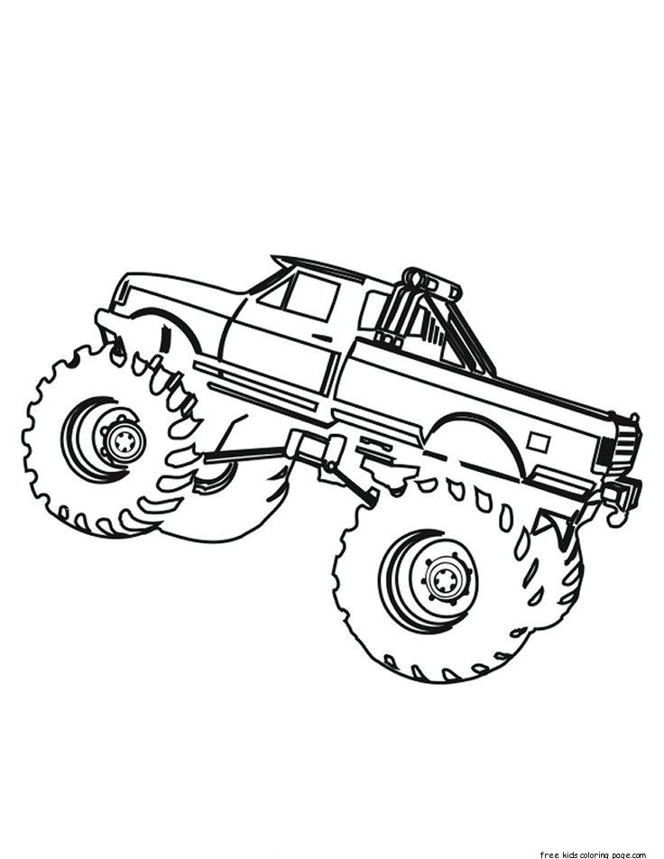 736x952 Printable Monster Truck Coloring Pages For Kids.print Out Monster