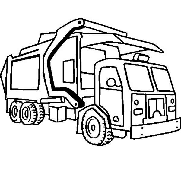 600x600 Bold Idea Garbage Truck Coloring Page Good Dump Pages 63 In Line