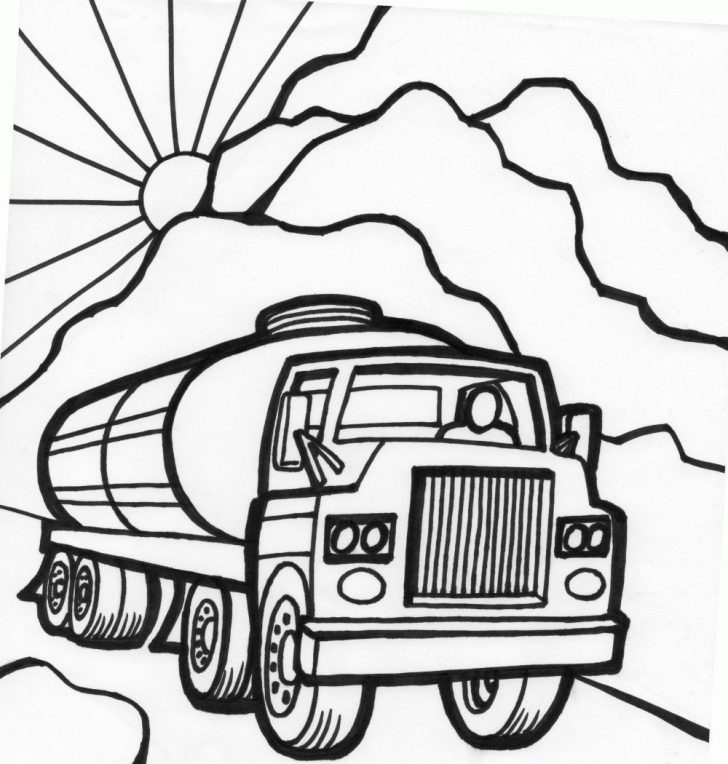 728x764 Truck And Rv Camper Trailer Coloring Page Printable Click