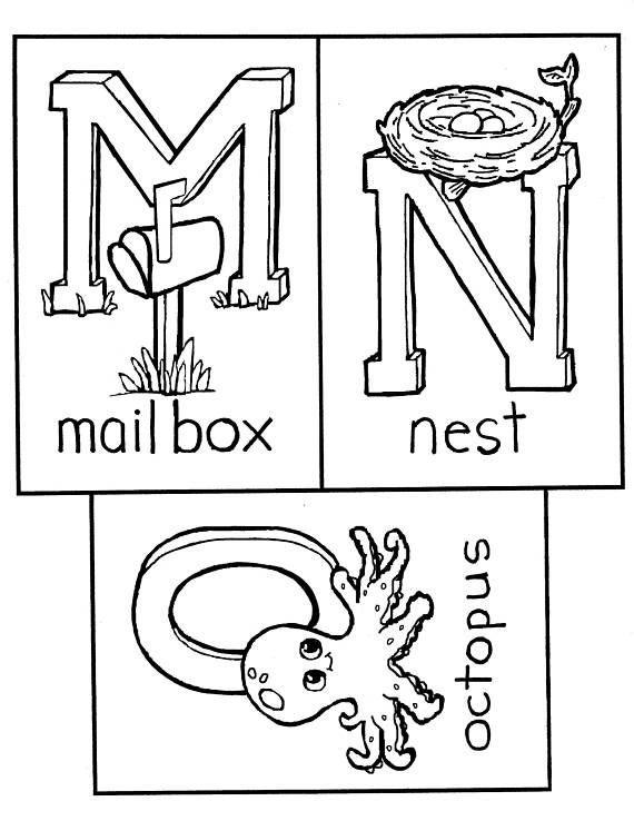 570x738 Mailbox Nest Octopus Coloring Page Baby Shower Game Nursery