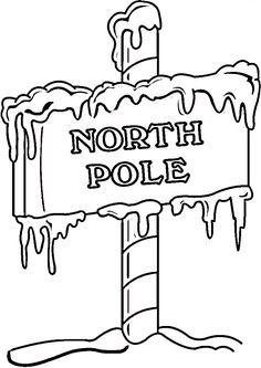 236x333 Santa's North Pole Mailbox Coloring Page Printout. More Fun