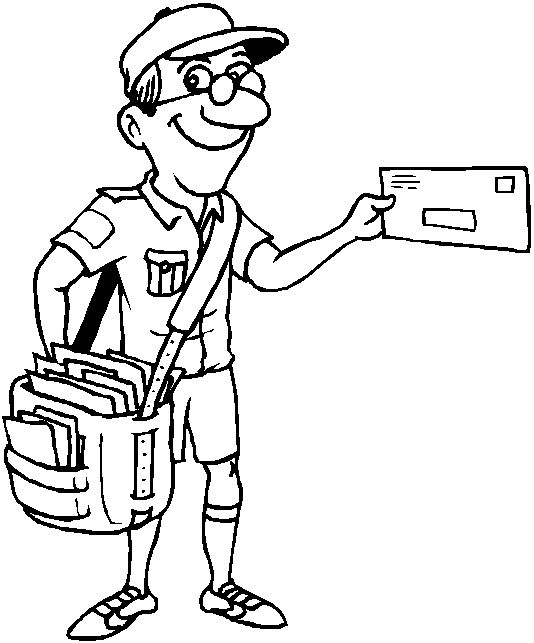 534x643 Funky Mailman Coloring Pages Festooning