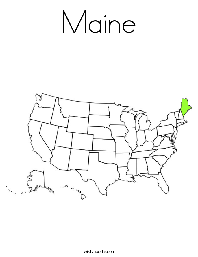 685x886 Maine Coloring Page