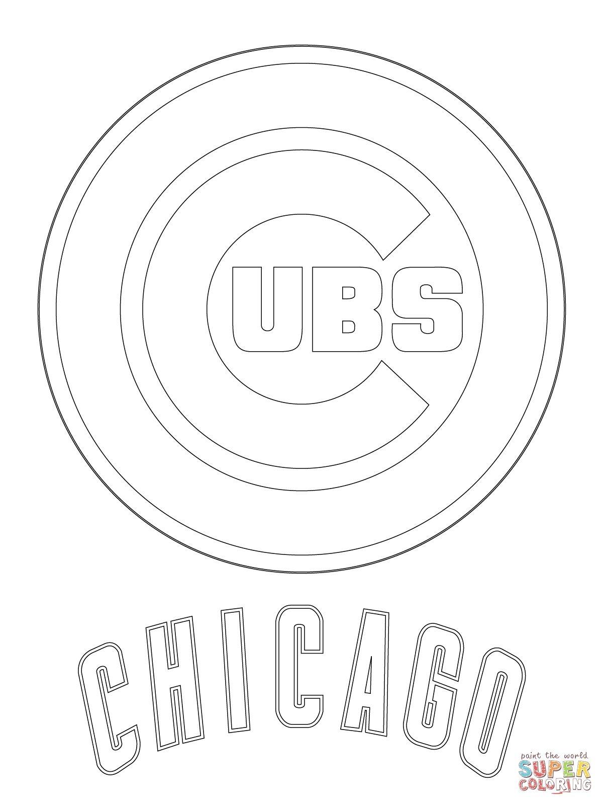 Chicago Cubs Logo Super Coloring Sports New Coloring 1200x1600 Chicago Cubs Logo Super Coloring Sports New Coloring