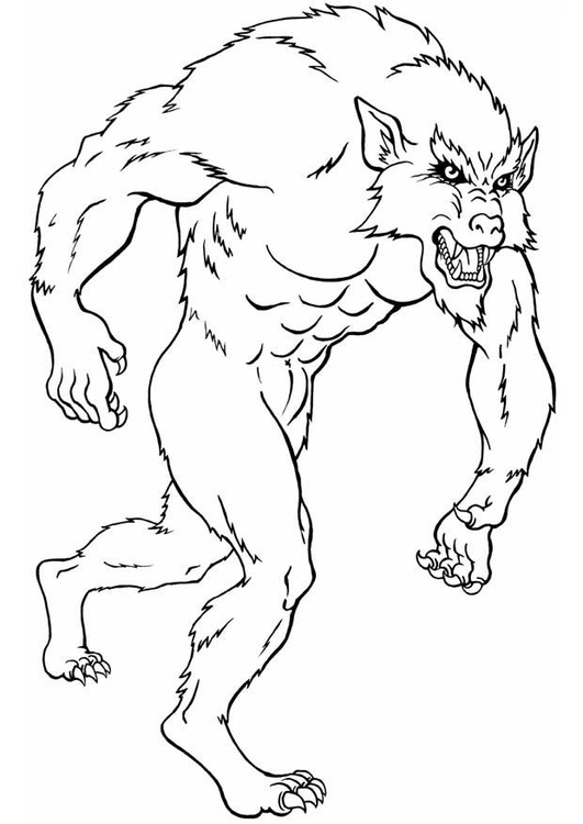 Coloring Page Werewolf 531x750 Coloring Page Werewolf