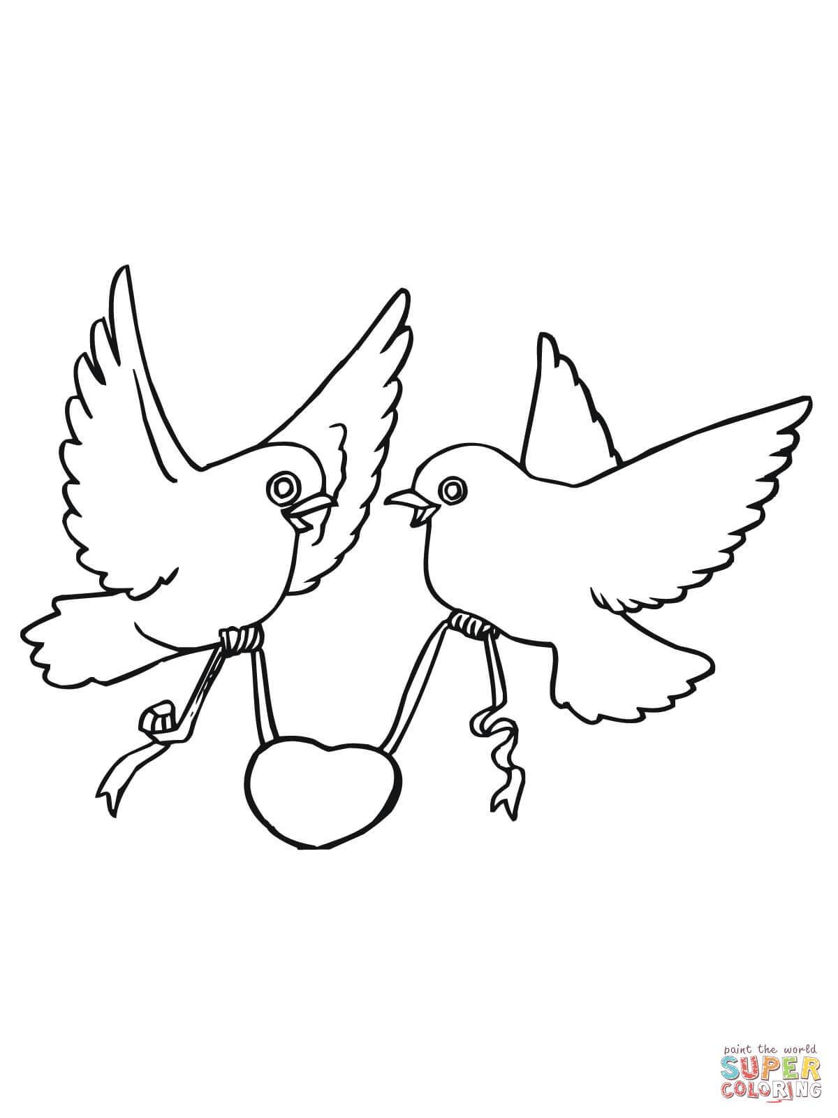 Shocking Love Birds With Hearts Coloring Page Printable Pics 1200x1600 Shocking Love Birds With Hearts Coloring Page Printable Pics