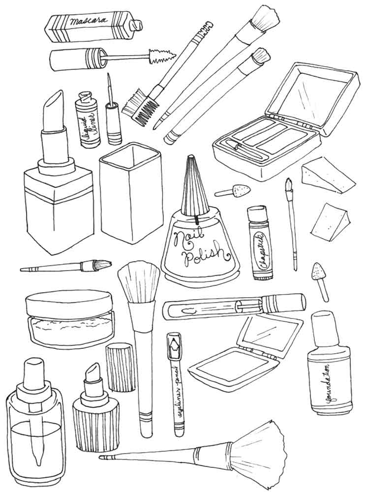 750x1000 Makeup Coloring Pages. Free Printable Makeup Coloring Pages.
