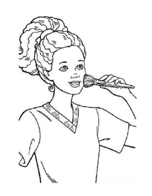 494x640 Barbie Make Up Coloring Pages Coloring Pages