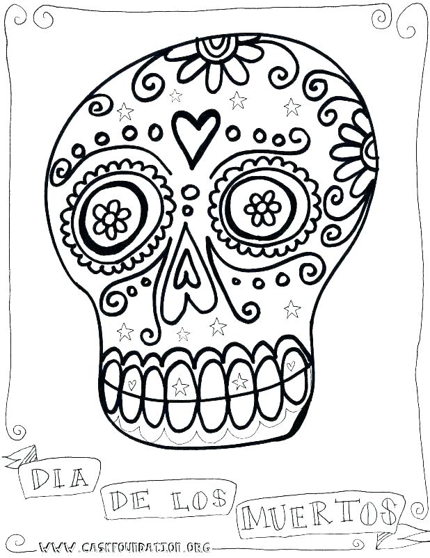 618x802 Sugar Skull Coloring Pages Printable Sugar Skull Coloring Pages