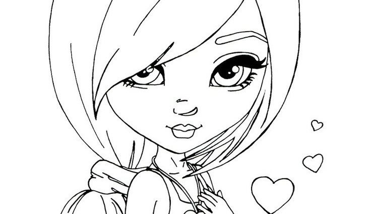 Girl Printable Coloring Pages Printable Beautiful Girl Face Makeup 736x425 Girl Printable Coloring Pages Printable Beautiful Girl Face Makeup