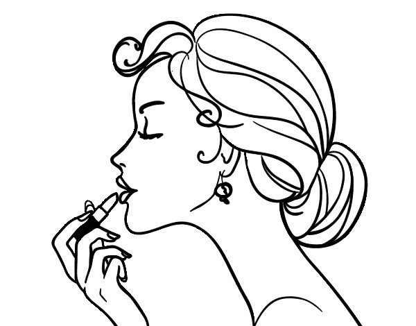Makeup Coloring Pages 600x470 Makeup Coloring Pages