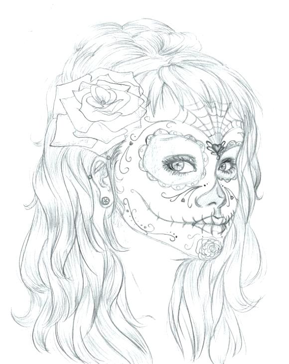 Makeup Face Coloring Pages at GetColorings.com | Free printable ...