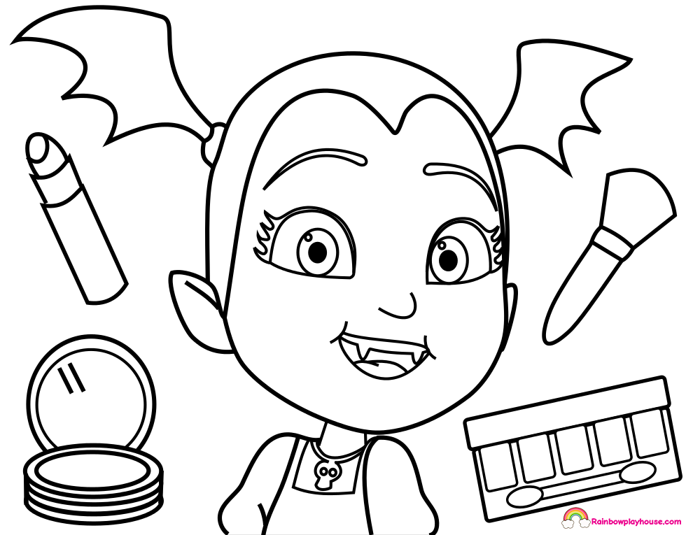Vampirina Makeup Printable Coloring Page 990x765 Vampirina Makeup Printable Coloring Page