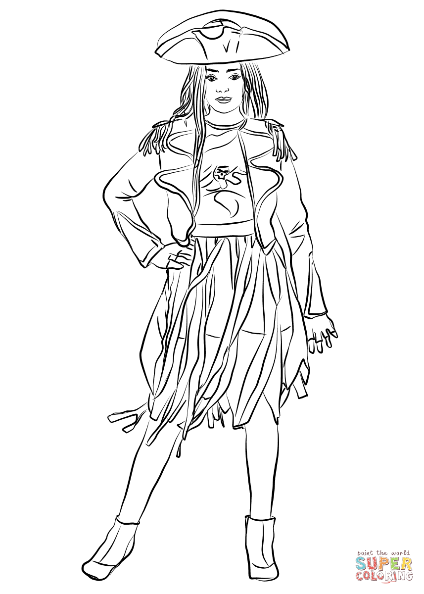 857x1200 Uma Descendants 2 Coloring Page Carolyn