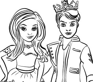 310x274 Mal From Descendants Coloring Page