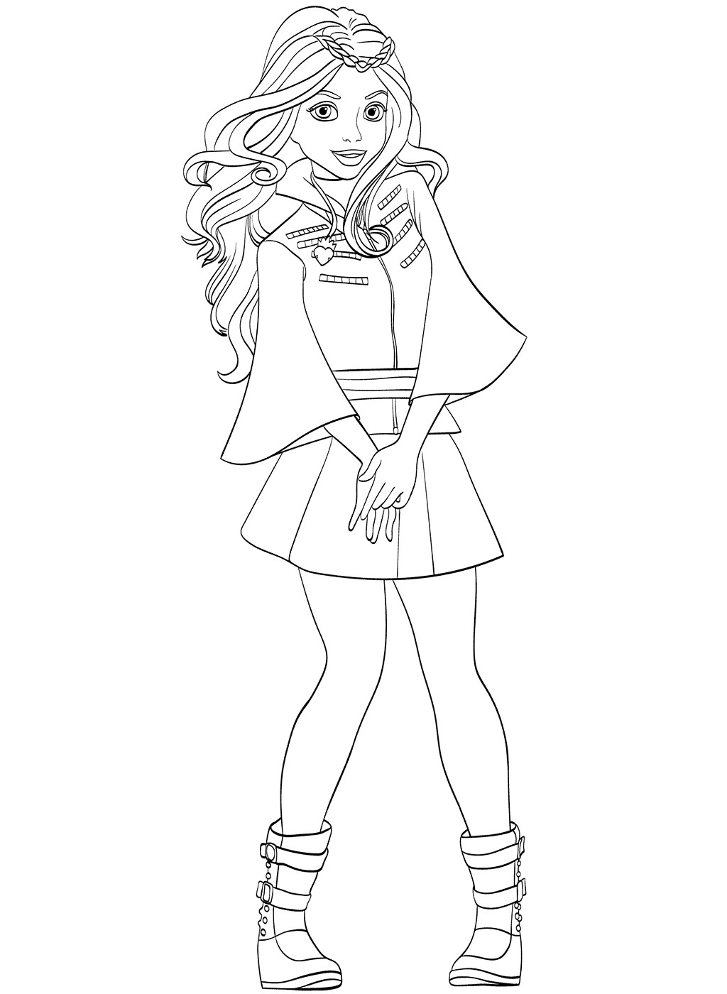 1024x1400 Descendants 2 Coloring Pages Mal