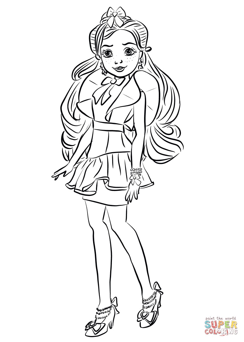 857x1200 Disney Descendants Coloring Pages Free New Jane From Descendants
