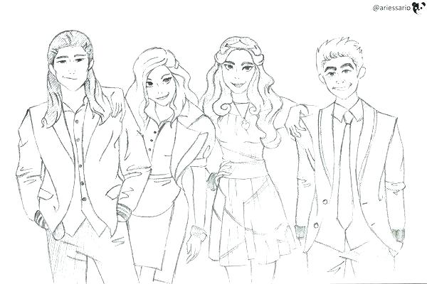 600x400 Descendants 2 Coloring Pages Empetilu.top