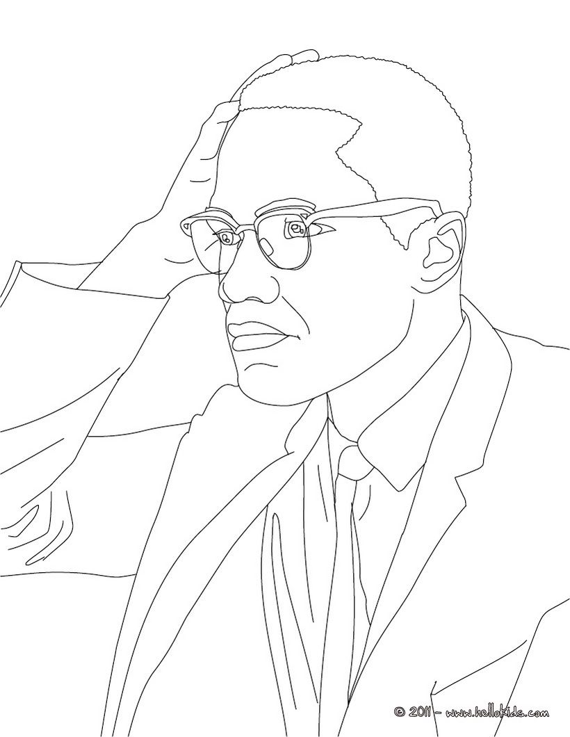 Malcolm X Coloring 820x1060 Malcolm X Coloring