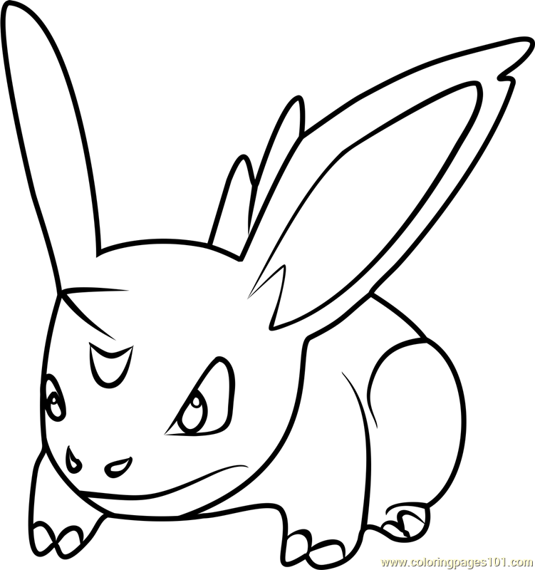 Nidoran Male Pokemon Go Coloring Page 751x800 Nidoran Male Pokemon Go Coloring Page