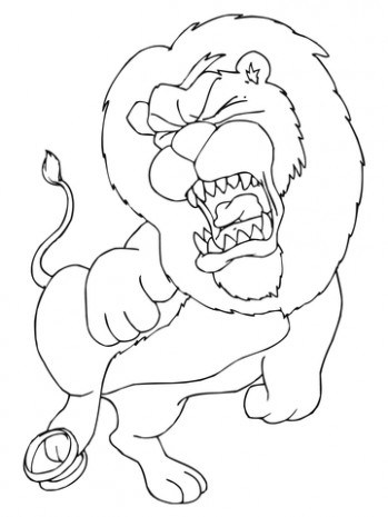 349x465 Male African Lion Coloring Page Supercoloring @ Just Coloring