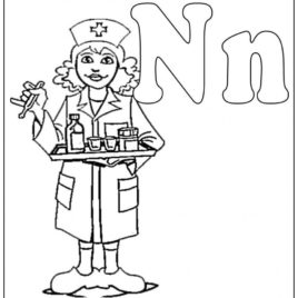 268x268 Nurse Coloring Pages