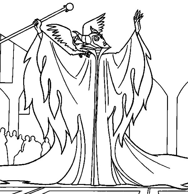 Maleficent, Maleficent Is Angry To King Stefan Coloring Pages 600x619 Maleficent, Maleficent Is Angry To King Stefan Coloring Pages