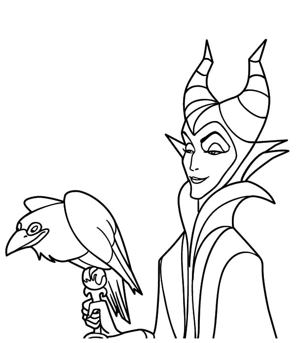 Maleficent Coloring Pages Color Luna 600x694 Maleficent Coloring Pages Color Luna