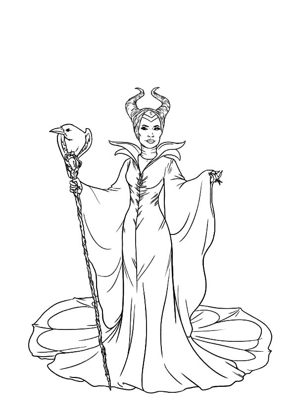The Evil Maleficent Coloring Pages Color Luna 600x849 The Evil Maleficent Coloring Pages Color Luna