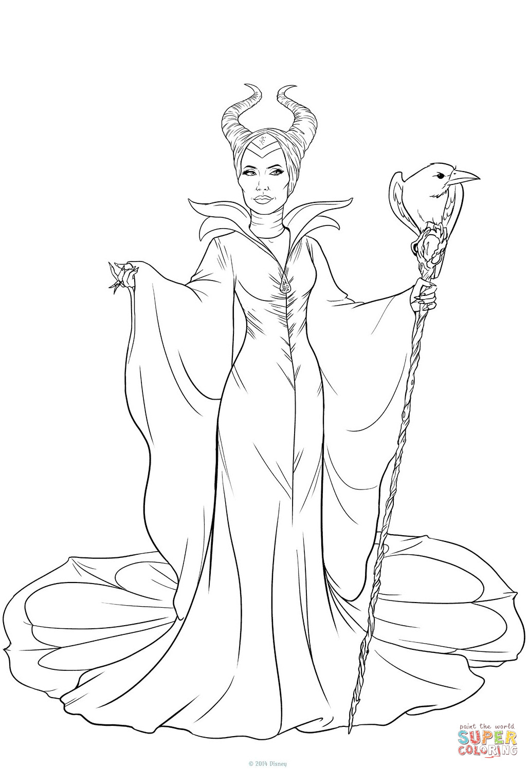 Disney Maleficent Coloring Pages 4423 Fine 1029x1497 Disney Maleficent Coloring Pages 4423 Fine
