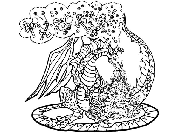 Christmas Chinese Dragon Coloring Pages 600x447 Christmas Chinese Dragon Coloring Pages