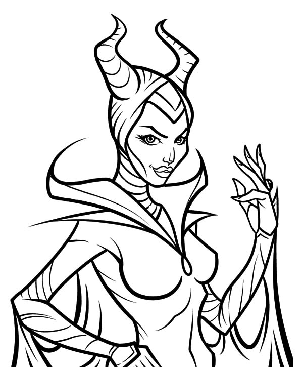 Maleficent Coloring Pages Printable 600x725 Maleficent Coloring Pages Printable