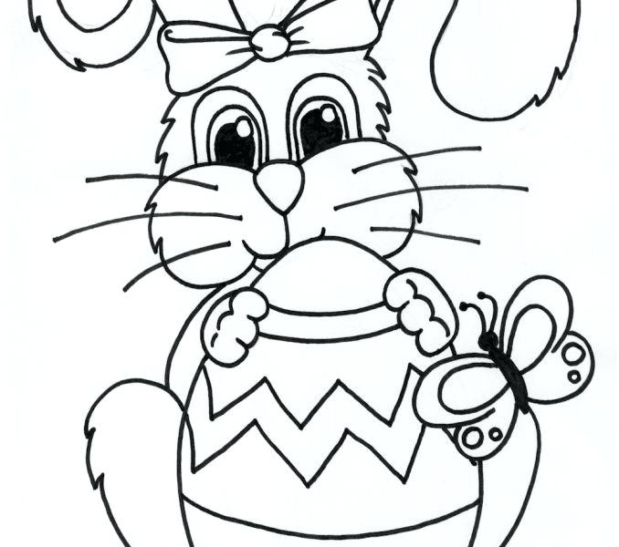 678x600 Easter Bunny To Colour Bunnies To Color Baby Bunny Coloring Pages